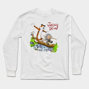 Calvin and Hobbes/The Walking Dead (in color) Long Sleeve T-Shirt